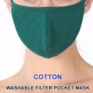 25% OFF 2/More GREEN FACE MASK OSFM COTTON